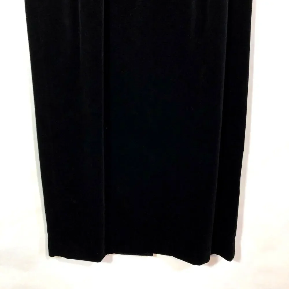 Vintage Black Velvet Skirt Long Lined Size 8 Retro Cullinane Gothic Holidays